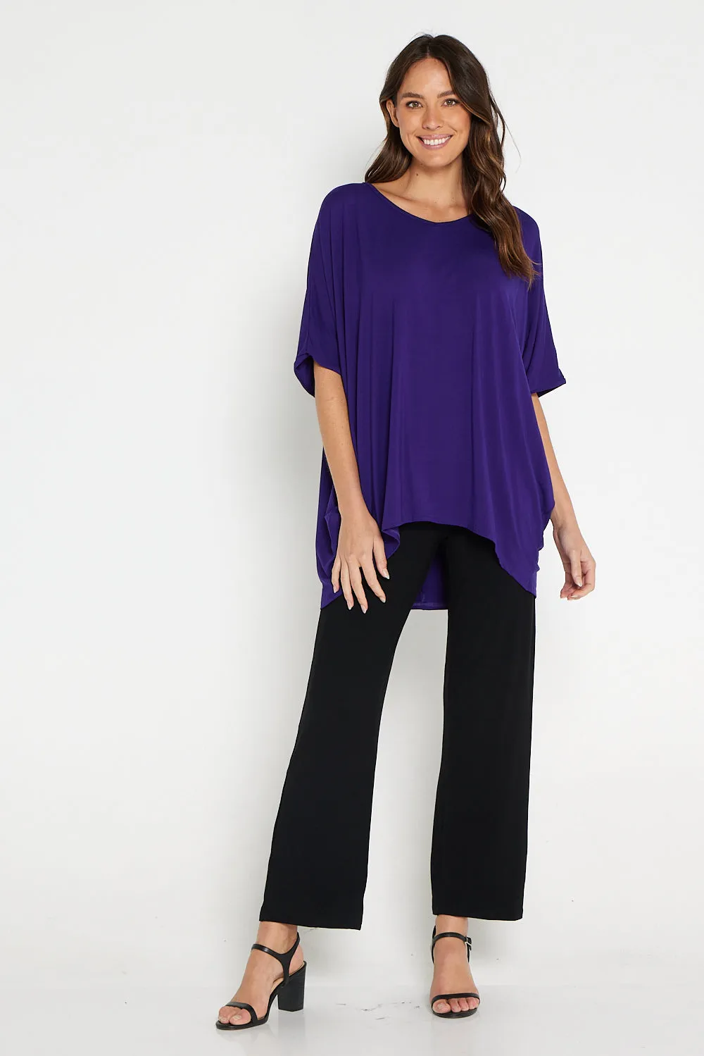 Alana Bamboo Top - Eggplant