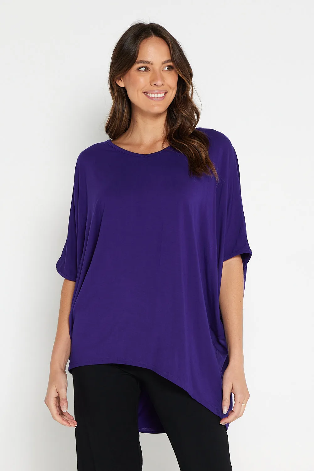 Alana Bamboo Top - Eggplant