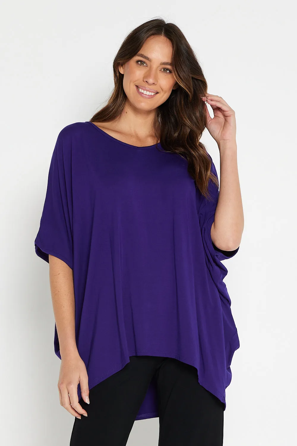 Alana Bamboo Top - Eggplant