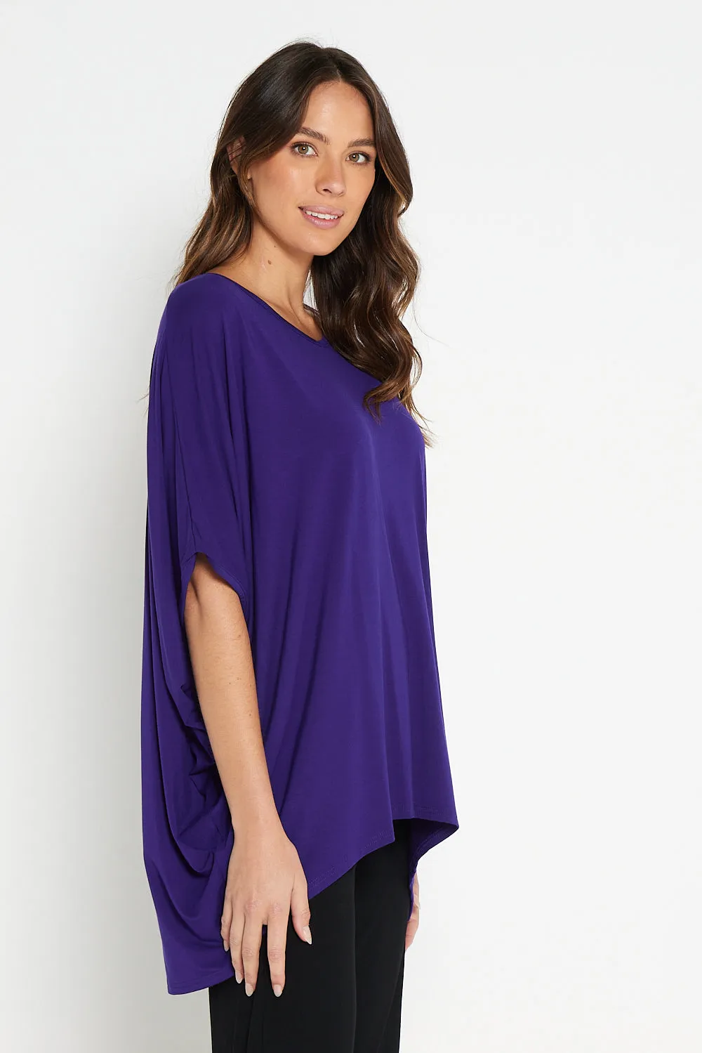 Alana Bamboo Top - Eggplant