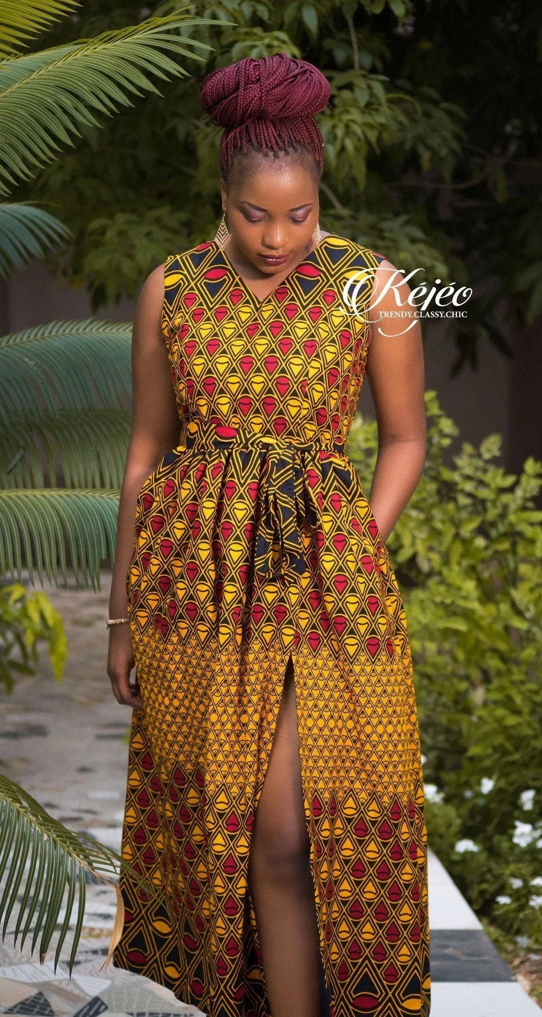 ALIDA African Print Women's dress