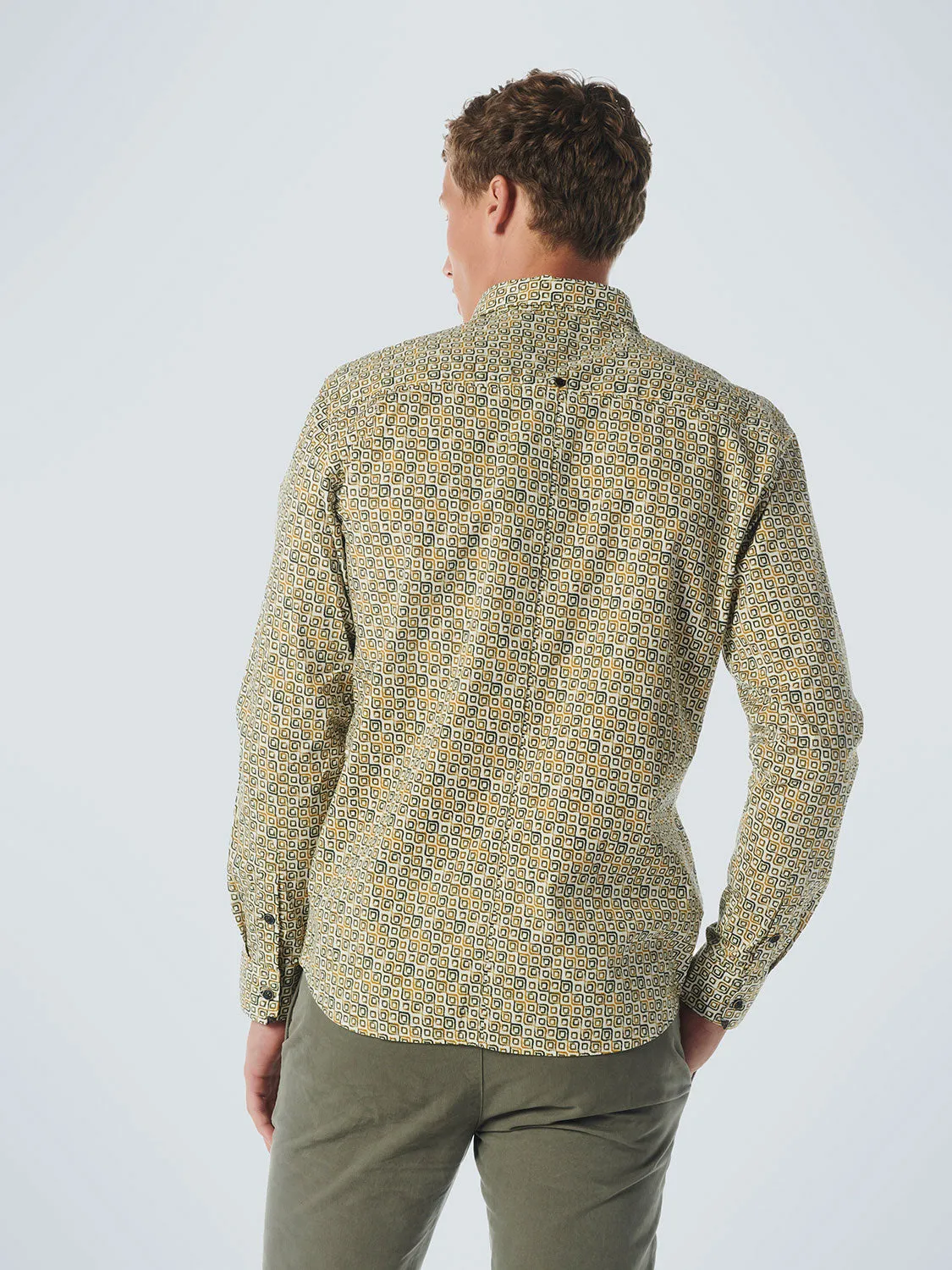 Allover Geo Print: Olive