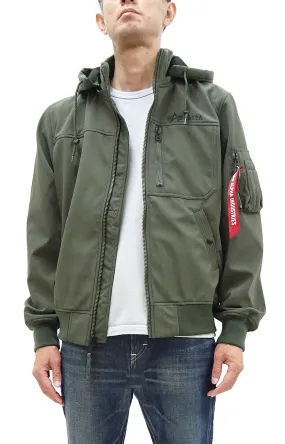 Alpha Industries Bonded Parka Men's Casual Military-Inspired Nylon Hooded Jacket with Rib Panel TA0722 076 Gray