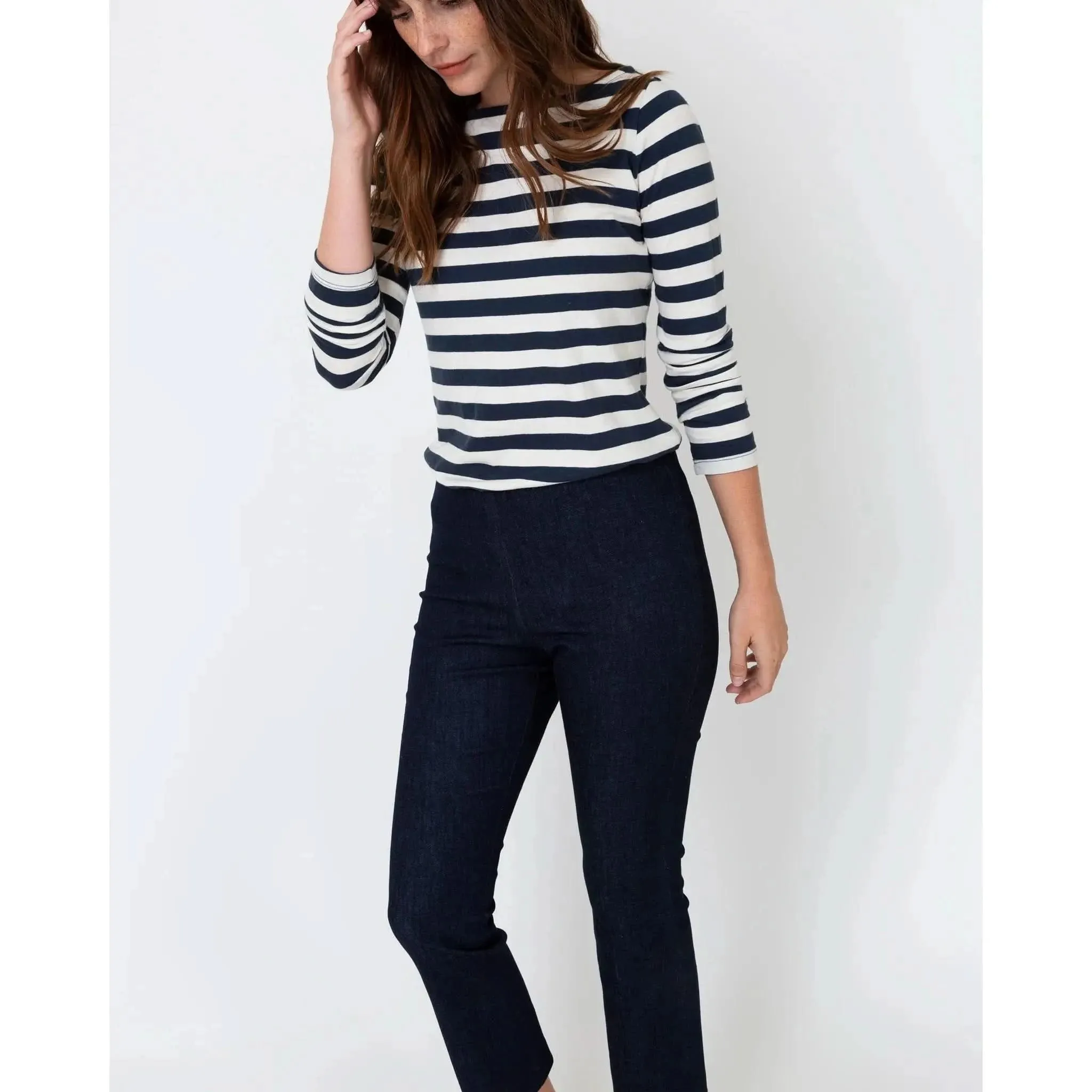 Ann Mashburn Flare Pant in Indigo Stretch Denim