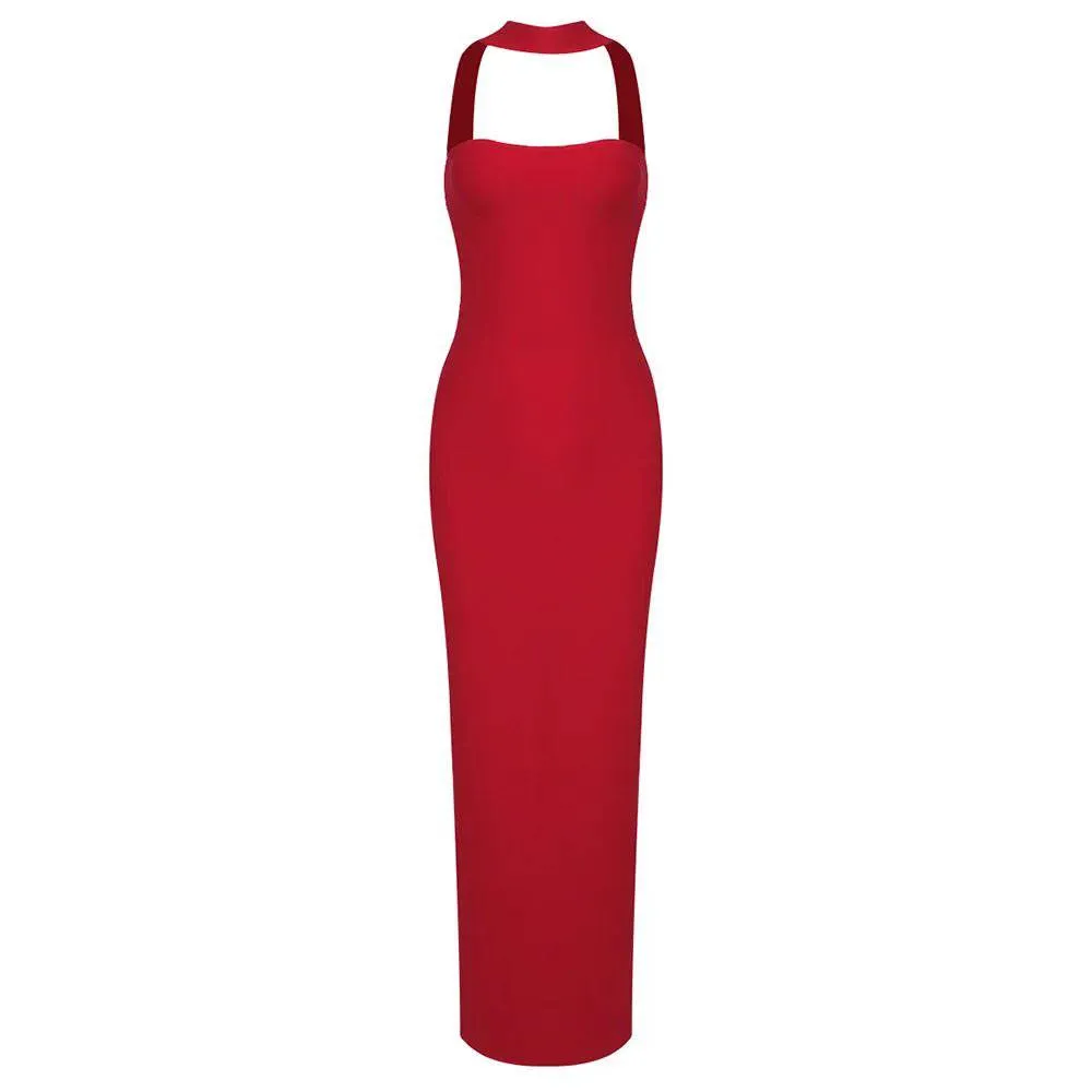 Arlene Cutout Halter Maxi Dress