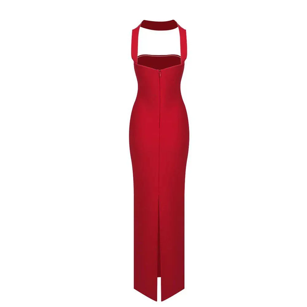 Arlene Cutout Halter Maxi Dress