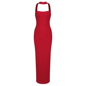 Arlene Cutout Halter Maxi Dress