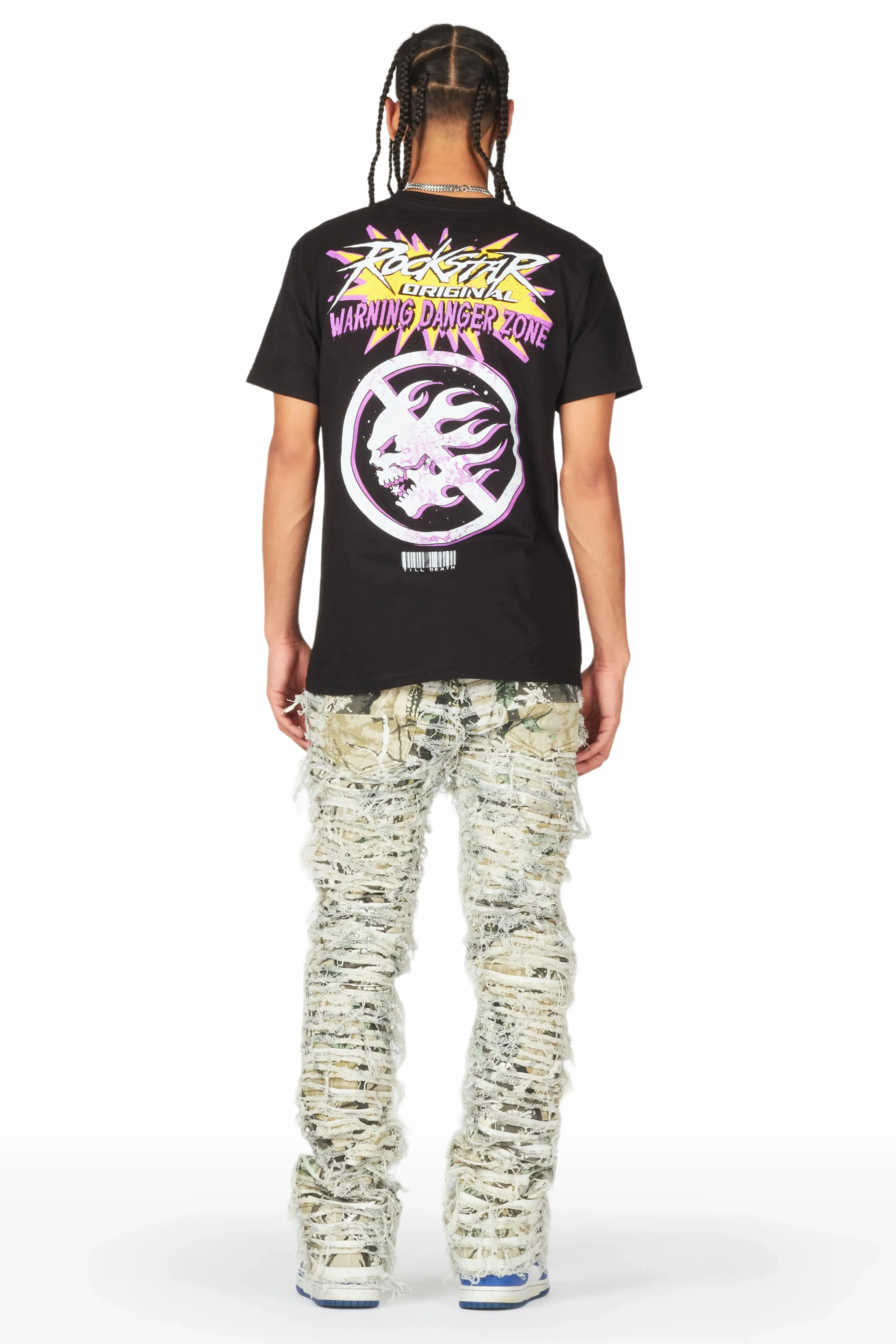 Baelor Tree Camo Stacked Flare Jean