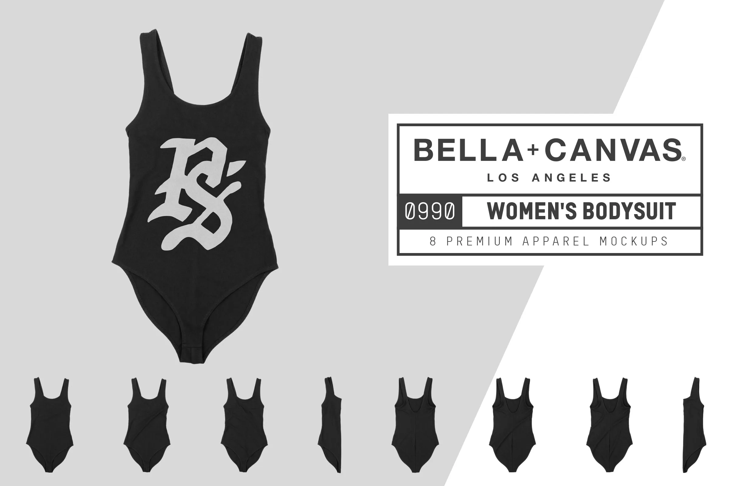 Bella   Canvas 0990 Women's Bodysuit Mockups