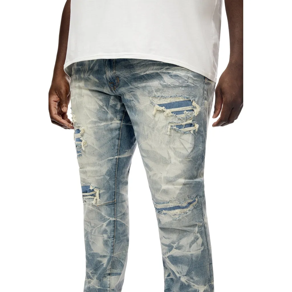 Big And Tall - Lightning Effect Jeans - Clyde Blue