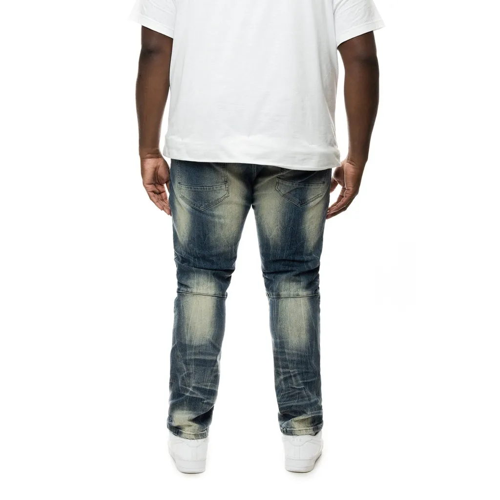 Big And Tall Slim Everyday Biker Jeans - Perth Blue