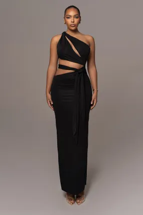 Black Athenia Keyhole Maxi Dress