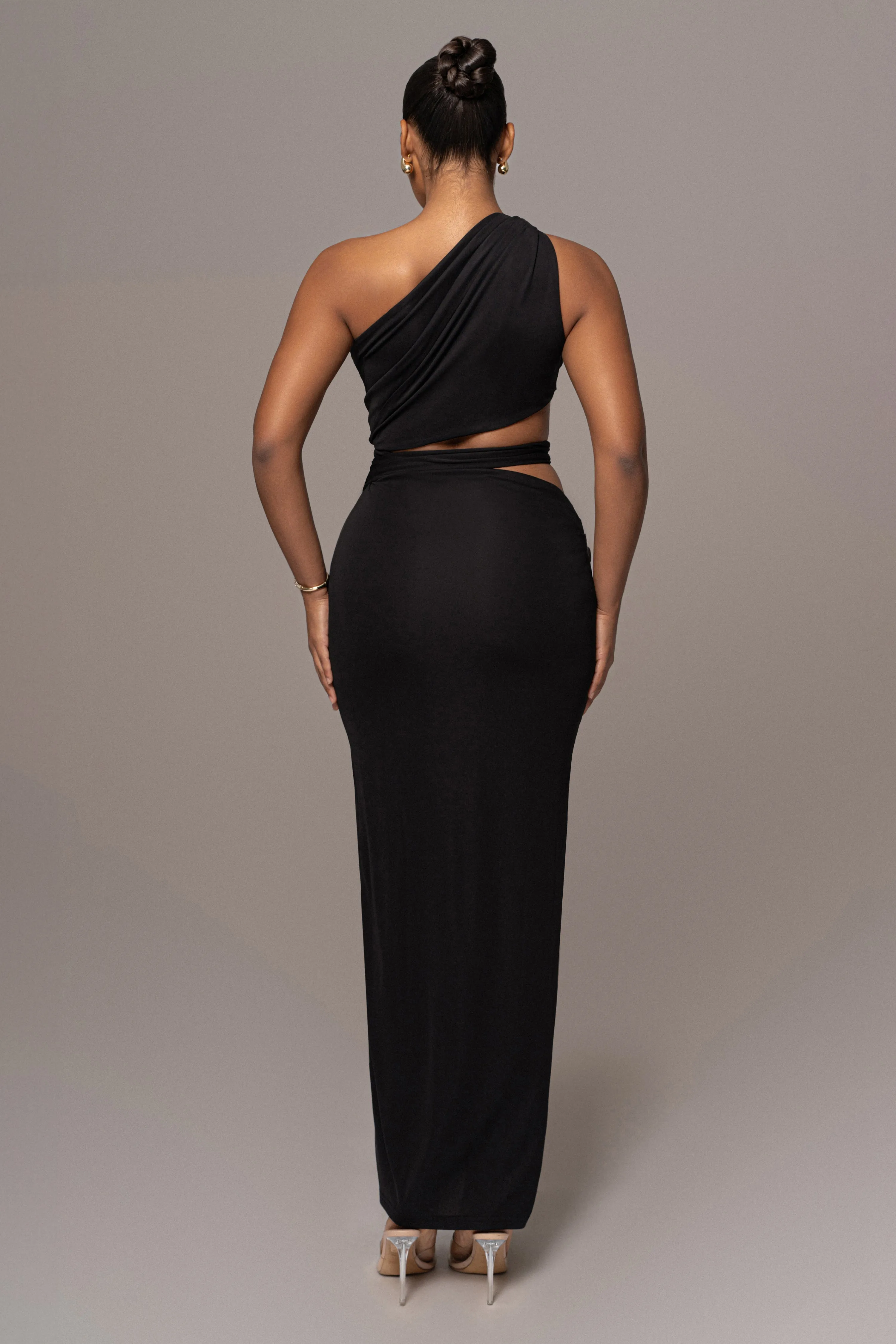 Black Athenia Keyhole Maxi Dress