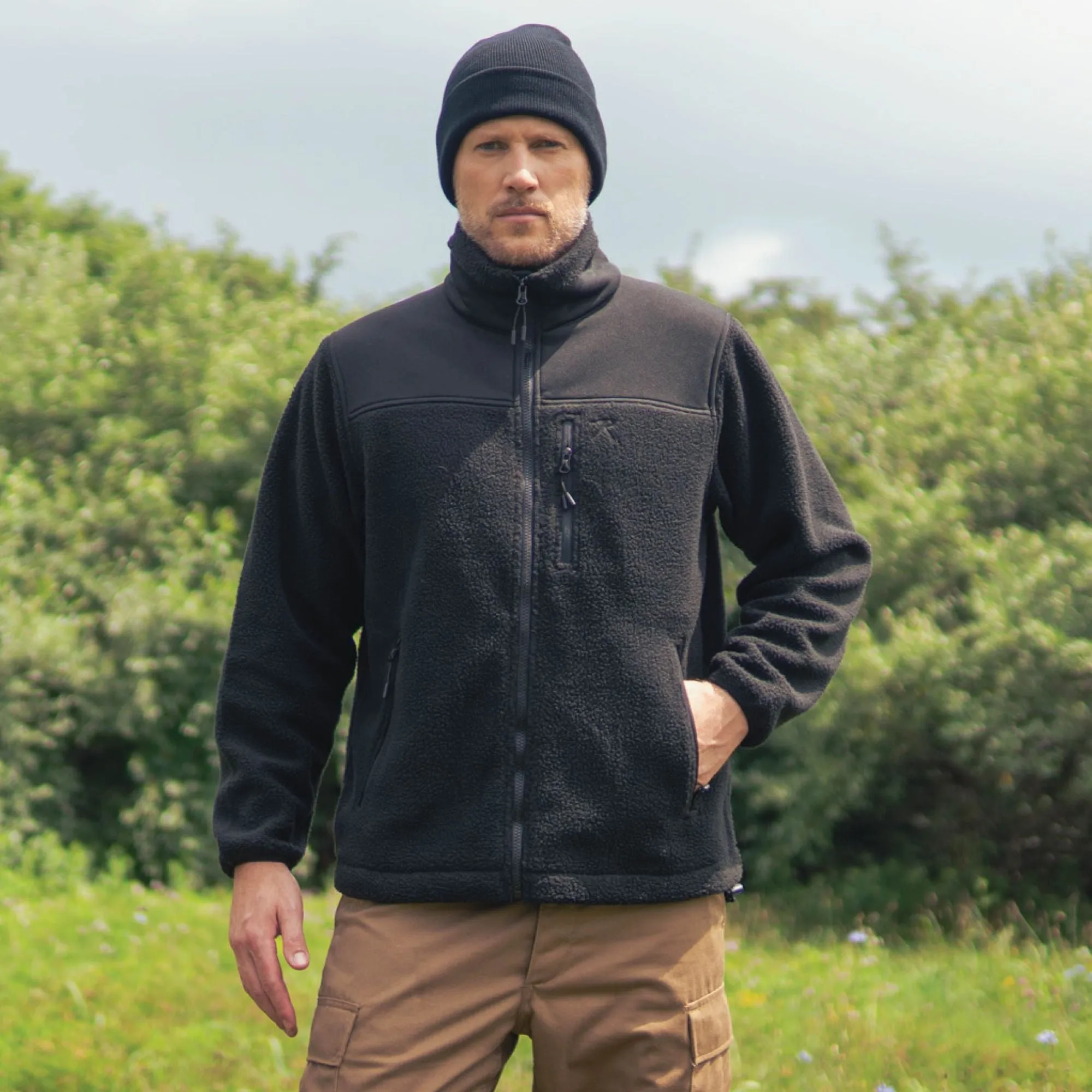 Black - Trailsman Sherpa Fleece Jacket - Men's Fleece Jacket