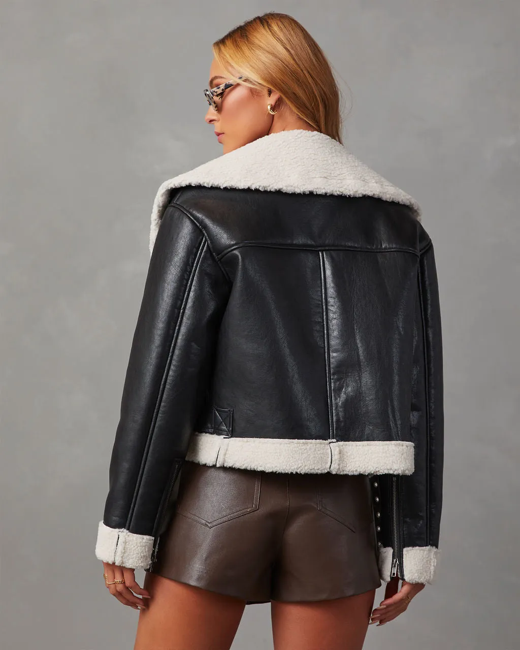 Bleeker Faux Leather Shearling Jacket