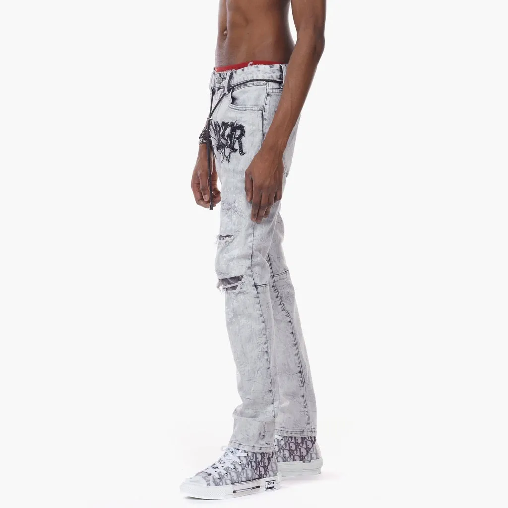 Bleunoir Crotch Logo Ripoff Jeans - Cloudy Grey