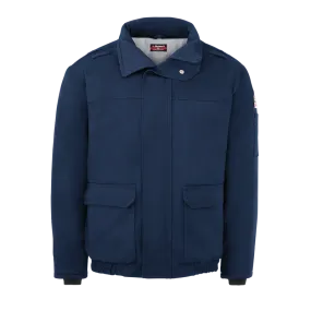 Bulwark, Men's Heavyweight FR Insulated Bomber Jacket, JLR8, FR 7oz, Cat3, Navy