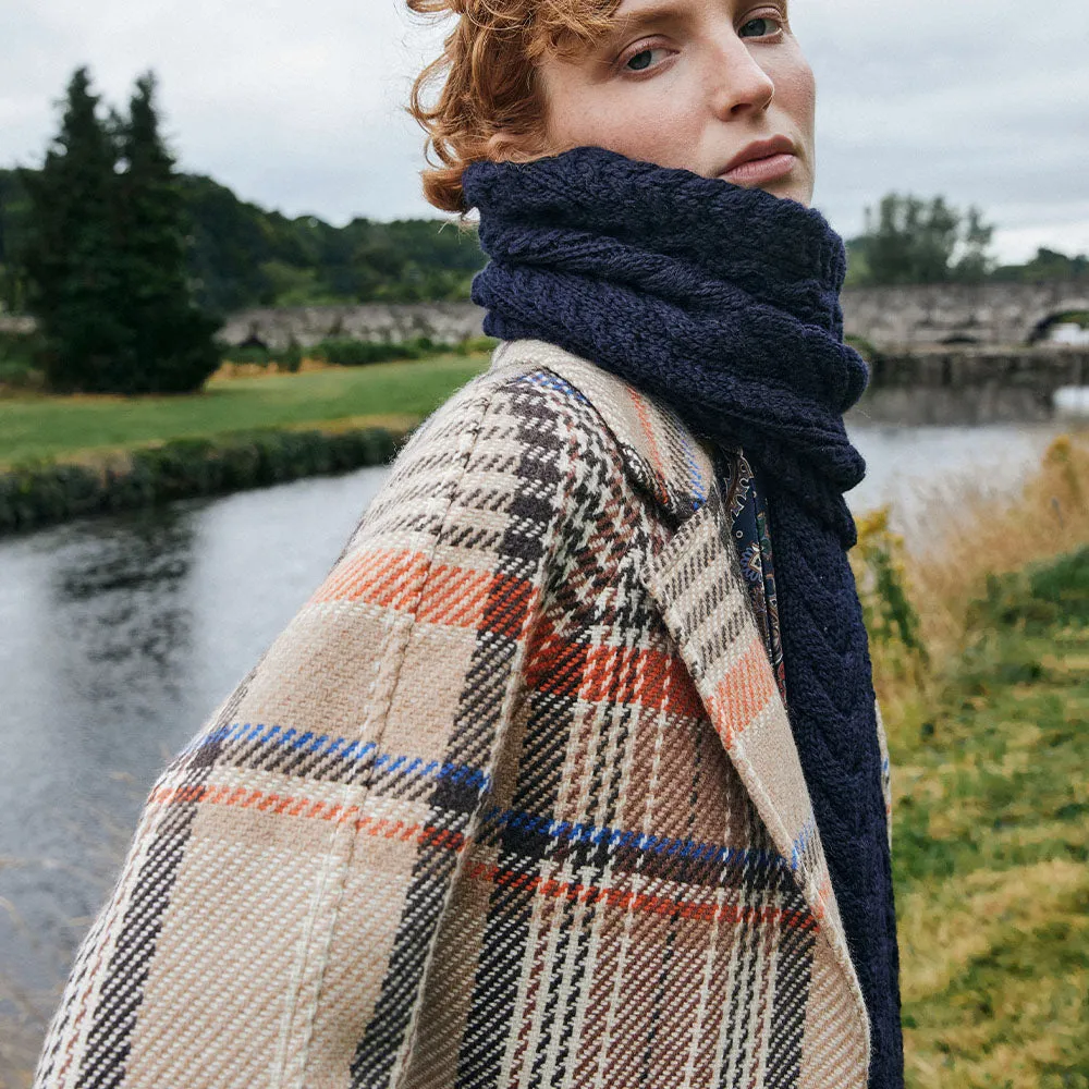 Camel Check Saoirse Cashmere Blend Coat