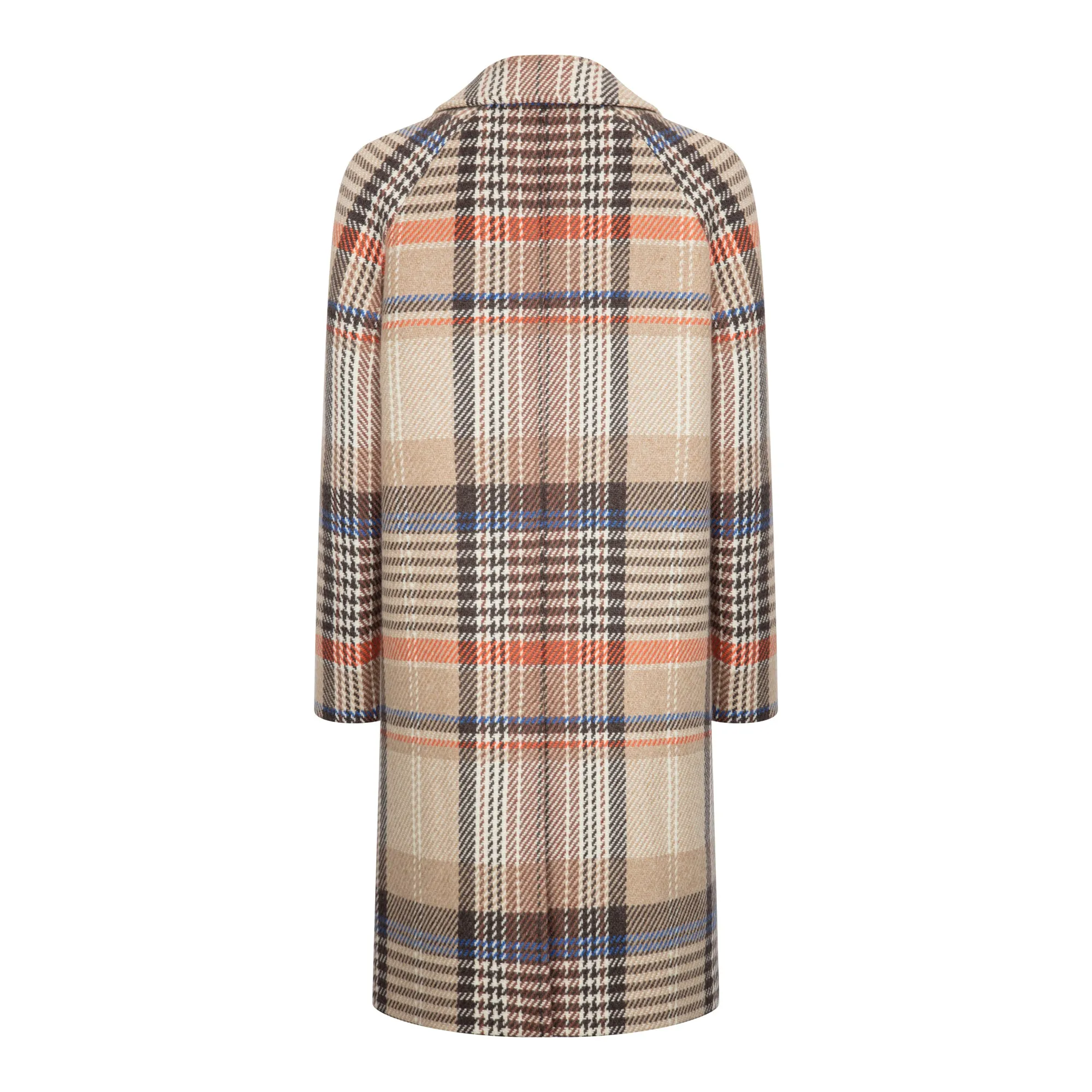 Camel Check Saoirse Cashmere Blend Coat