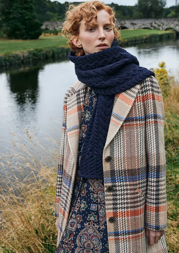 Camel Check Saoirse Cashmere Blend Coat