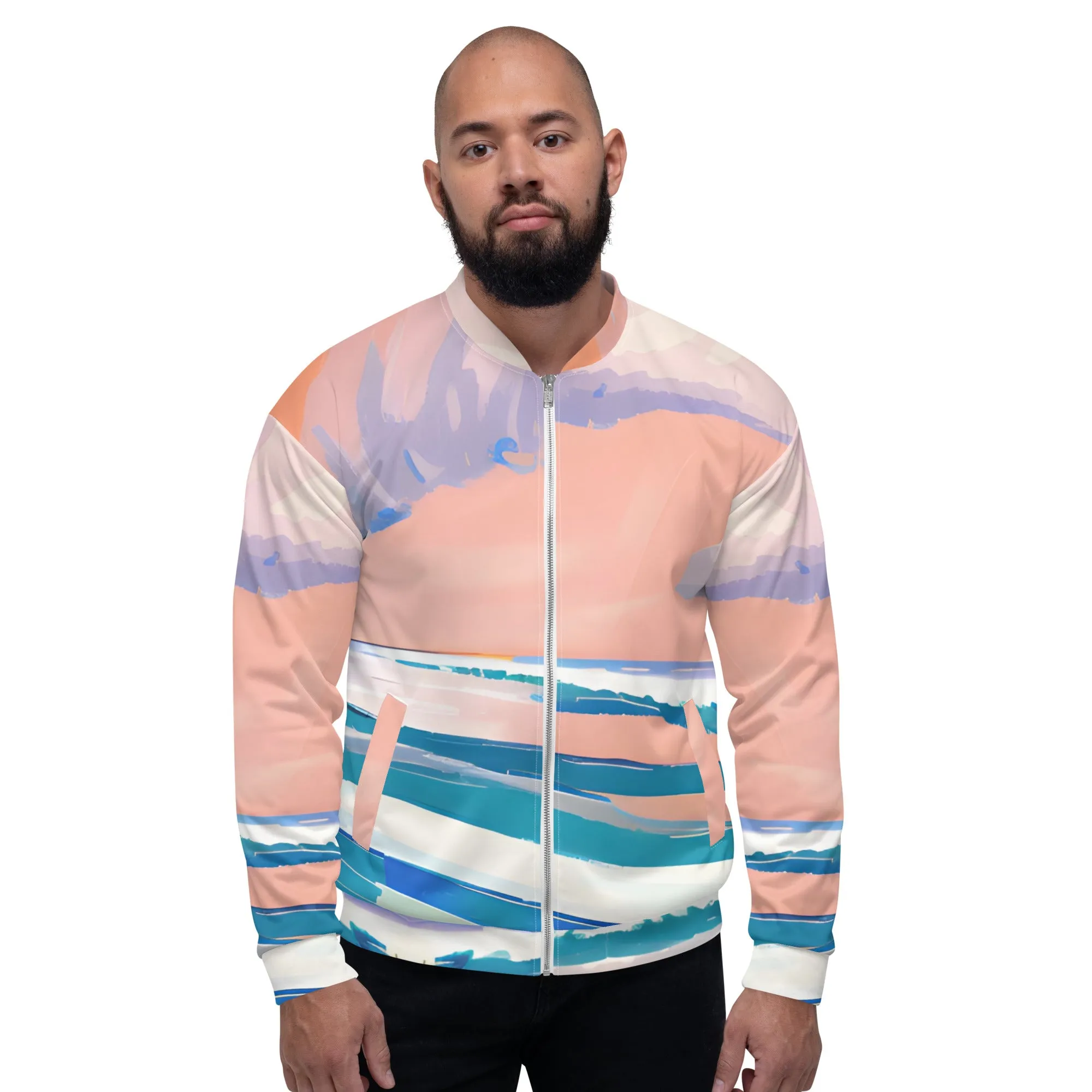 Captivating Colors Bomber Jacket | Nature-Inspired Pattern, Versatile and Stylish Comfort