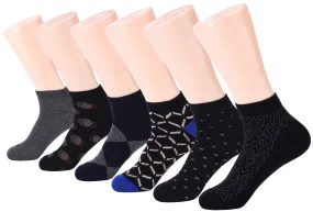 Casual Colored Dress Ankle Socks 6 Pack