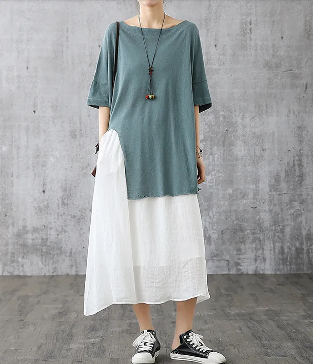 Casual Cotton linen loose fitting Women's Skirts  05102