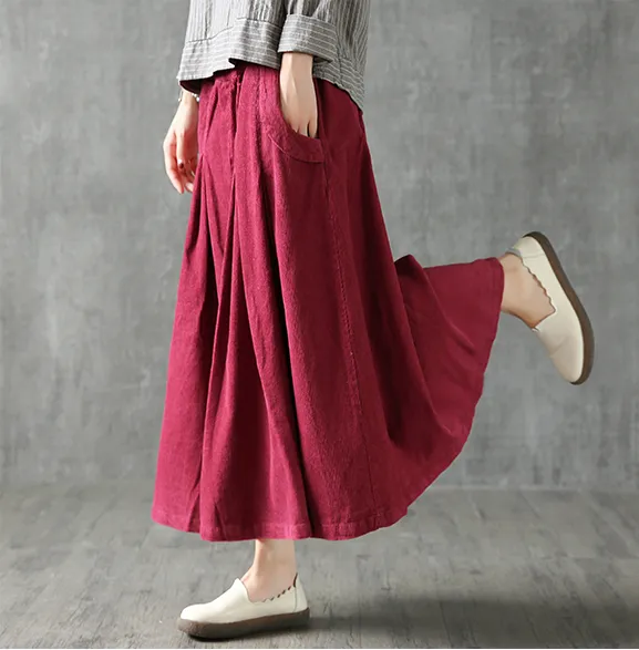 Casual Cotton linen loose fitting Women's Skirts  DZA2005262