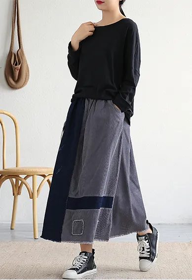 Casual Cotton Linen loose fitting Women's Skirts DZA2006116