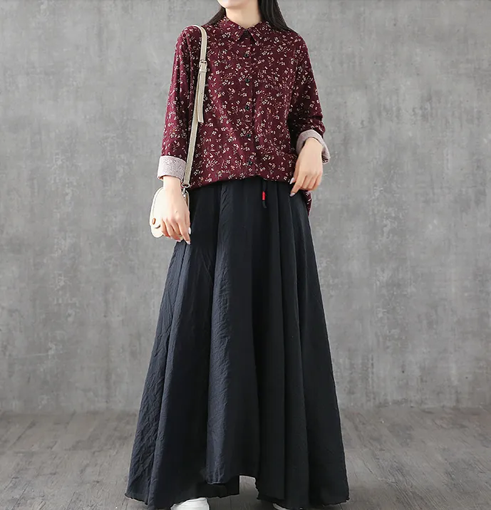 Casual Cotton linen loose fitting Women's Skirts DZA2007122