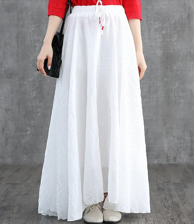 Casual Cotton linen loose fitting Women's Skirts DZA2007122