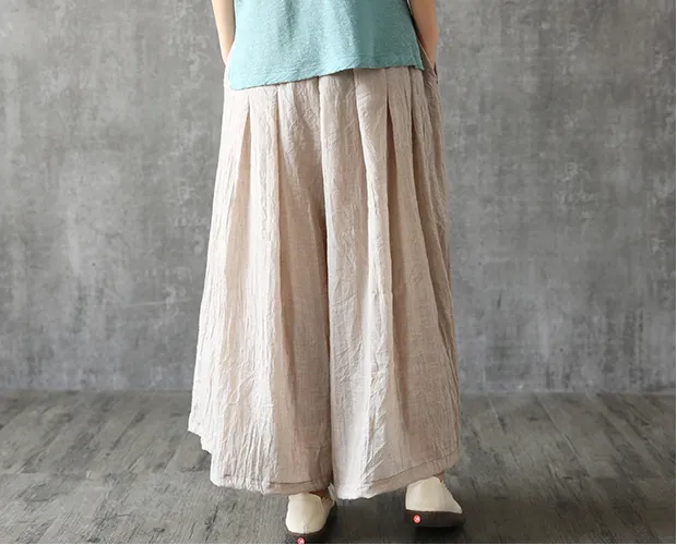 Casual linen loose fitting Women's Skirts  DZA2005261