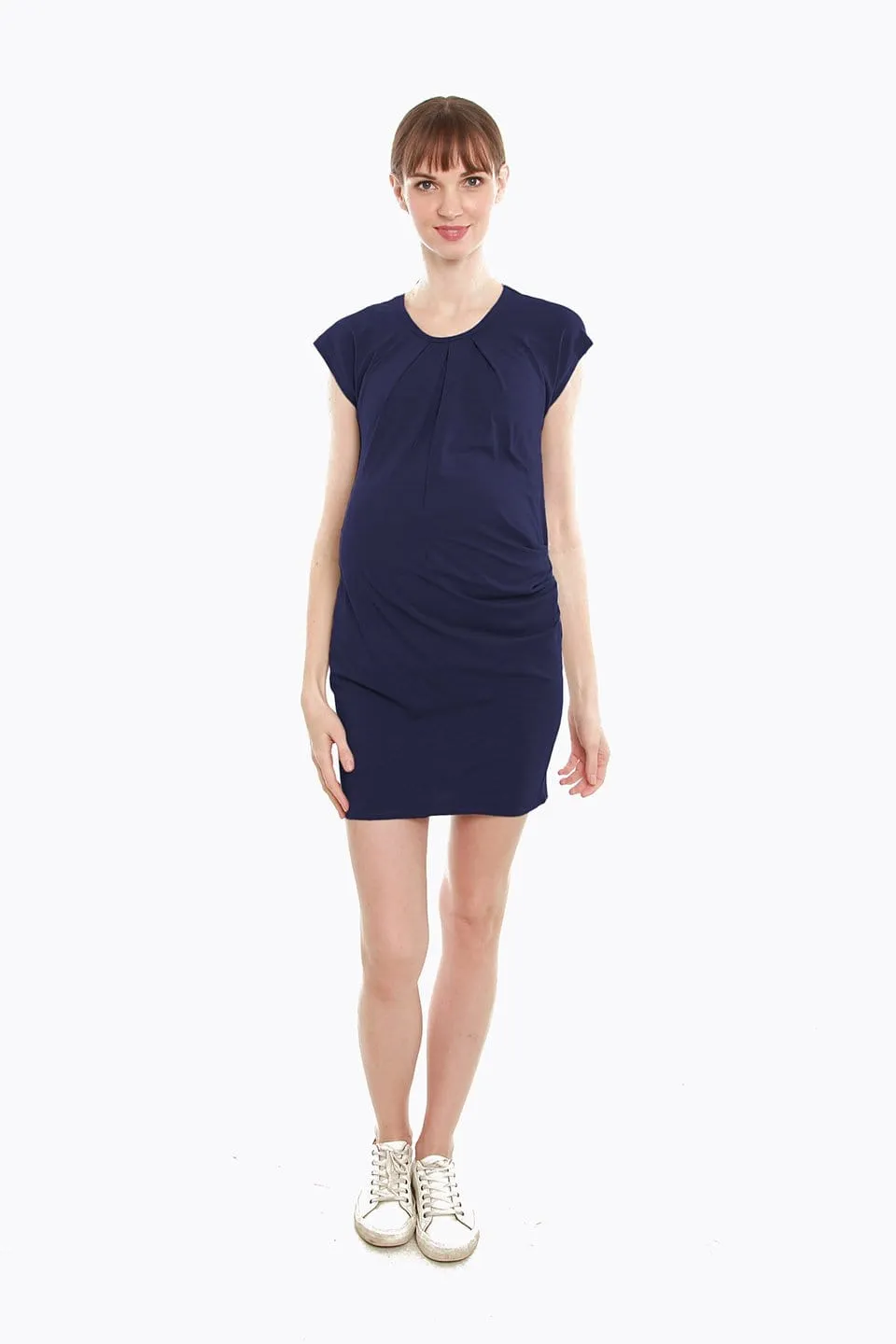 Cattee Nursing Dress Navy