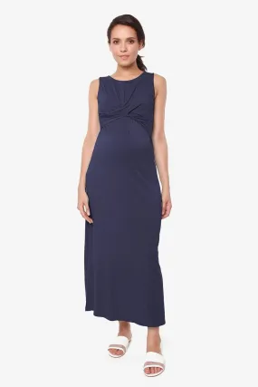 Chiyo Sleeveless Nursing Dress Navy