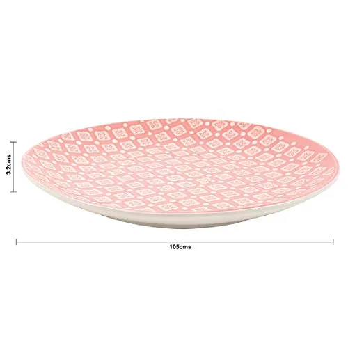 Chumbak Sara Ali Khan's Choice Weekend Picnic Pink Dinner Plate