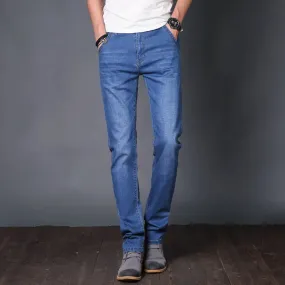 Classic Lightweight Straight Fit Cotton Stretch Jeans