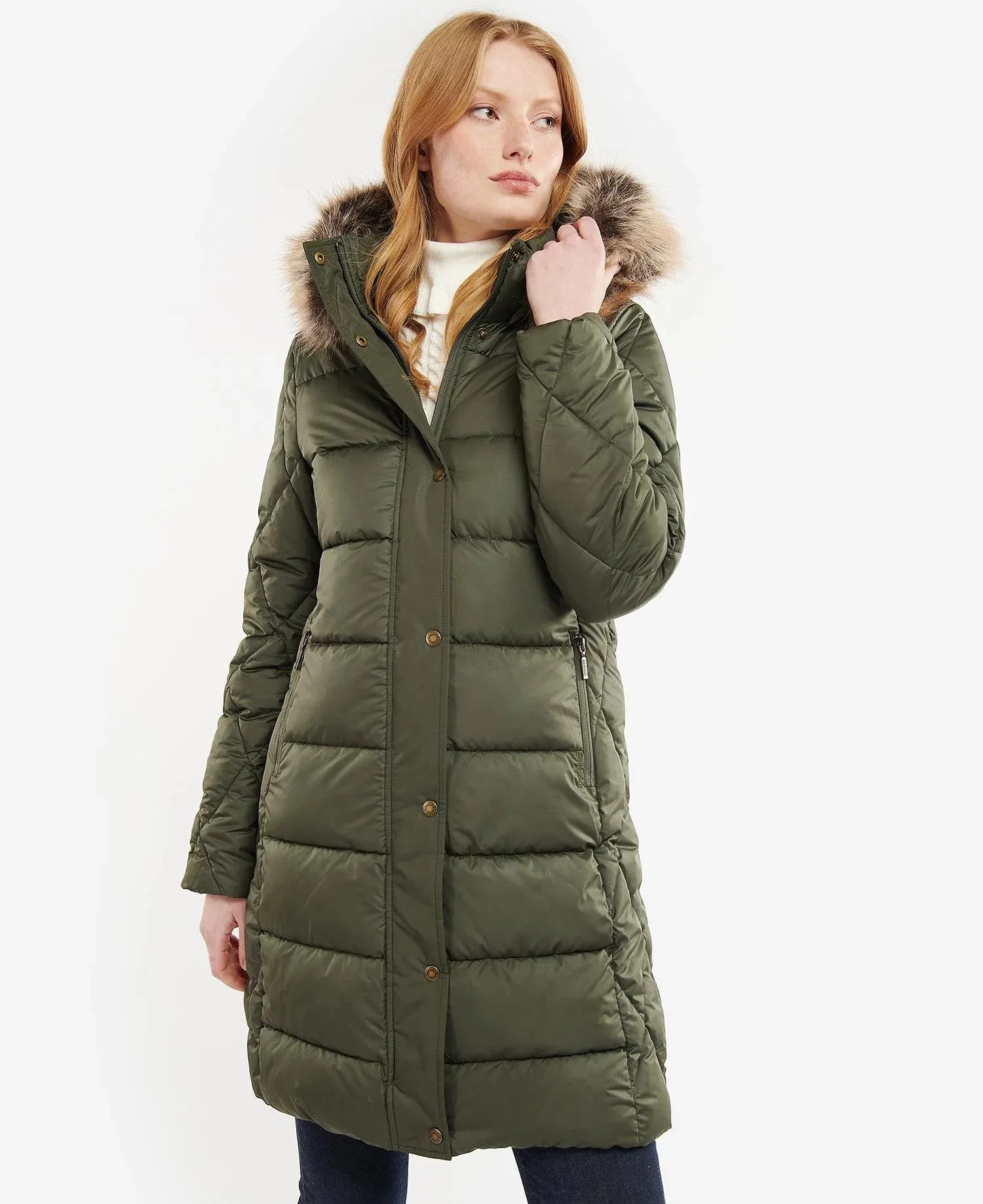 Daffodil Quilt Coat - Olive