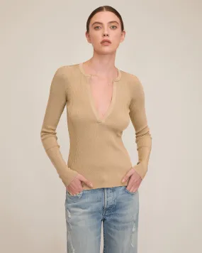 Daria Ribbed Sweater Henley