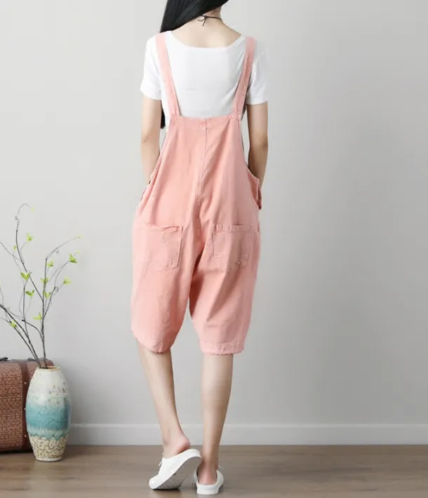 Denim Casual Spring Denim Overall Loose Short Women Jumpsuits QYCQ05119