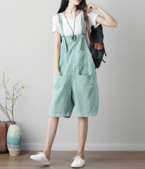 Denim Casual Spring Denim Overall Loose Short Women Jumpsuits QYCQ05119