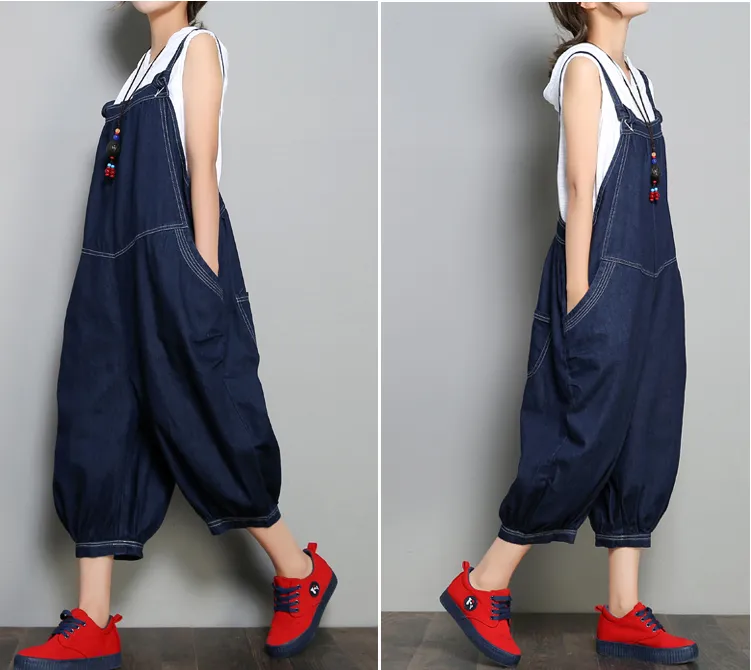 Denim Casual Spring Denim Overall Loose Women Jumpsuits QYCQ05111