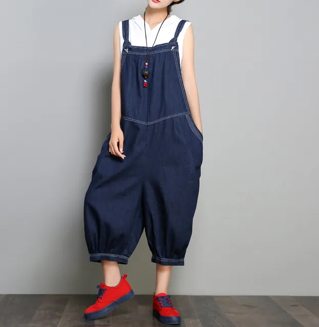 Denim Casual Spring Denim Overall Loose Women Jumpsuits QYCQ05111