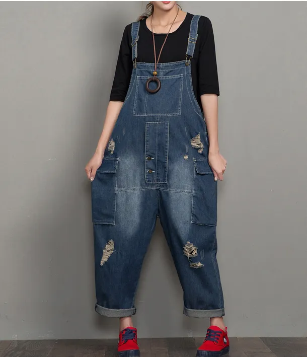 Denim Casual Spring Denim Overall Women Jumpsuits QYCQ35