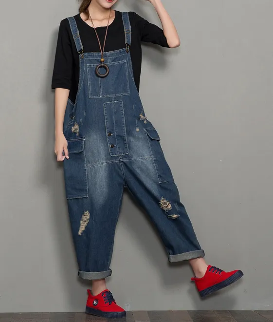 Denim Casual Spring Denim Overall Women Jumpsuits QYCQ35