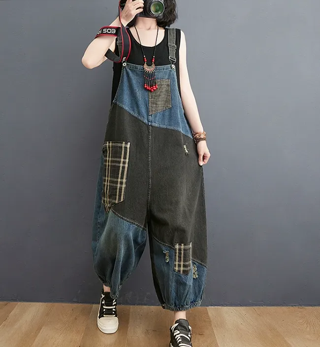 Denim Jumpsuits, Casual Summer Denim Overall,Loose Women Jumpsuits 5565