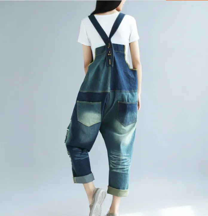 Denim Loose Casual Summer Denim Overall Loose Women Jumpsuits CNHK07156