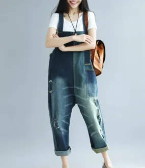 Denim Loose Casual Summer Denim Overall Loose Women Jumpsuits CNHK07156