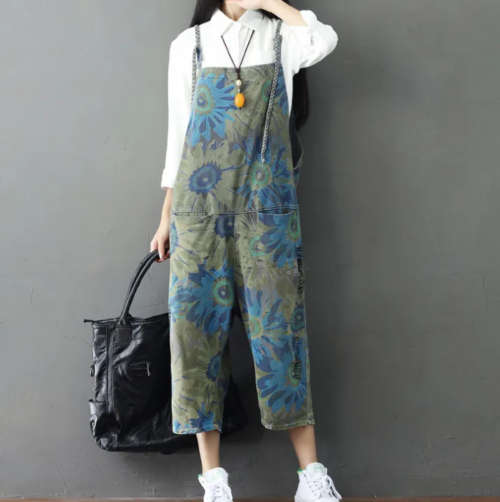 Denim Loose Casual Summer Denim Overall Loose Women Jumpsuits CNHK07164