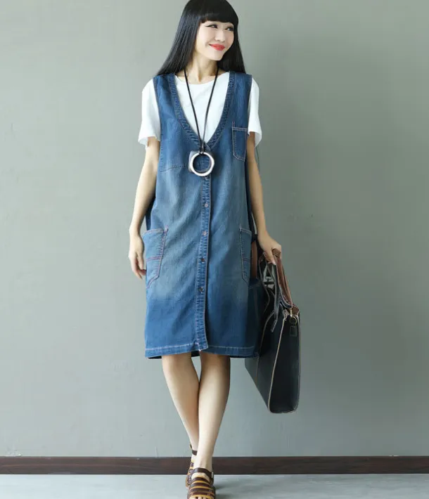 Denim Loose Casual Summer Denim Overall Loose Women Jumpsuits CNHK07252