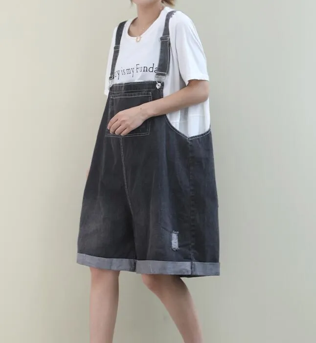 Denim Loose Casual Summer Denim Overall Loose Women Jumpsuits QYCQ05165